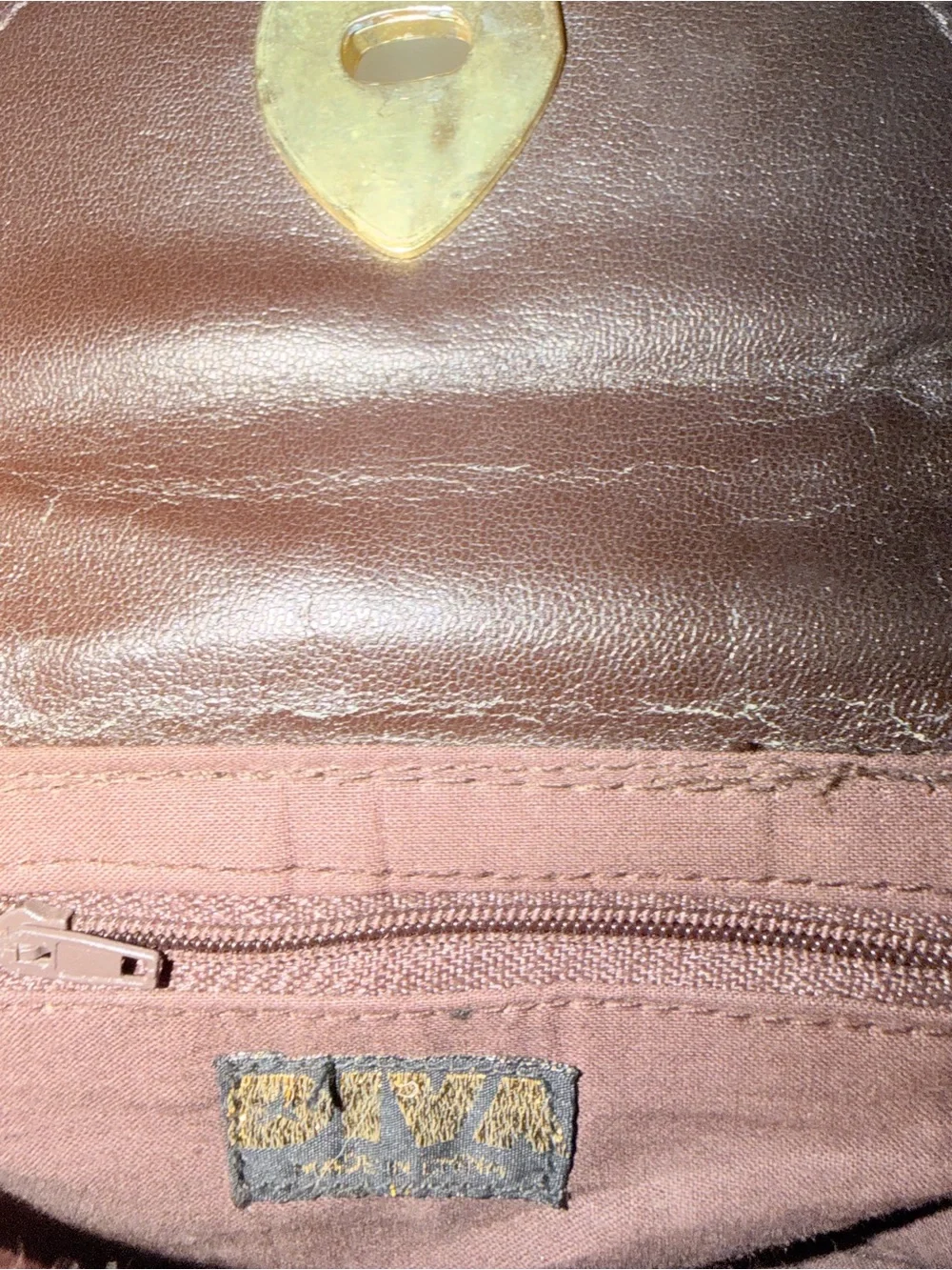 Vintage Diva Brown Embossed Crocodile Four Way Baby Bag
